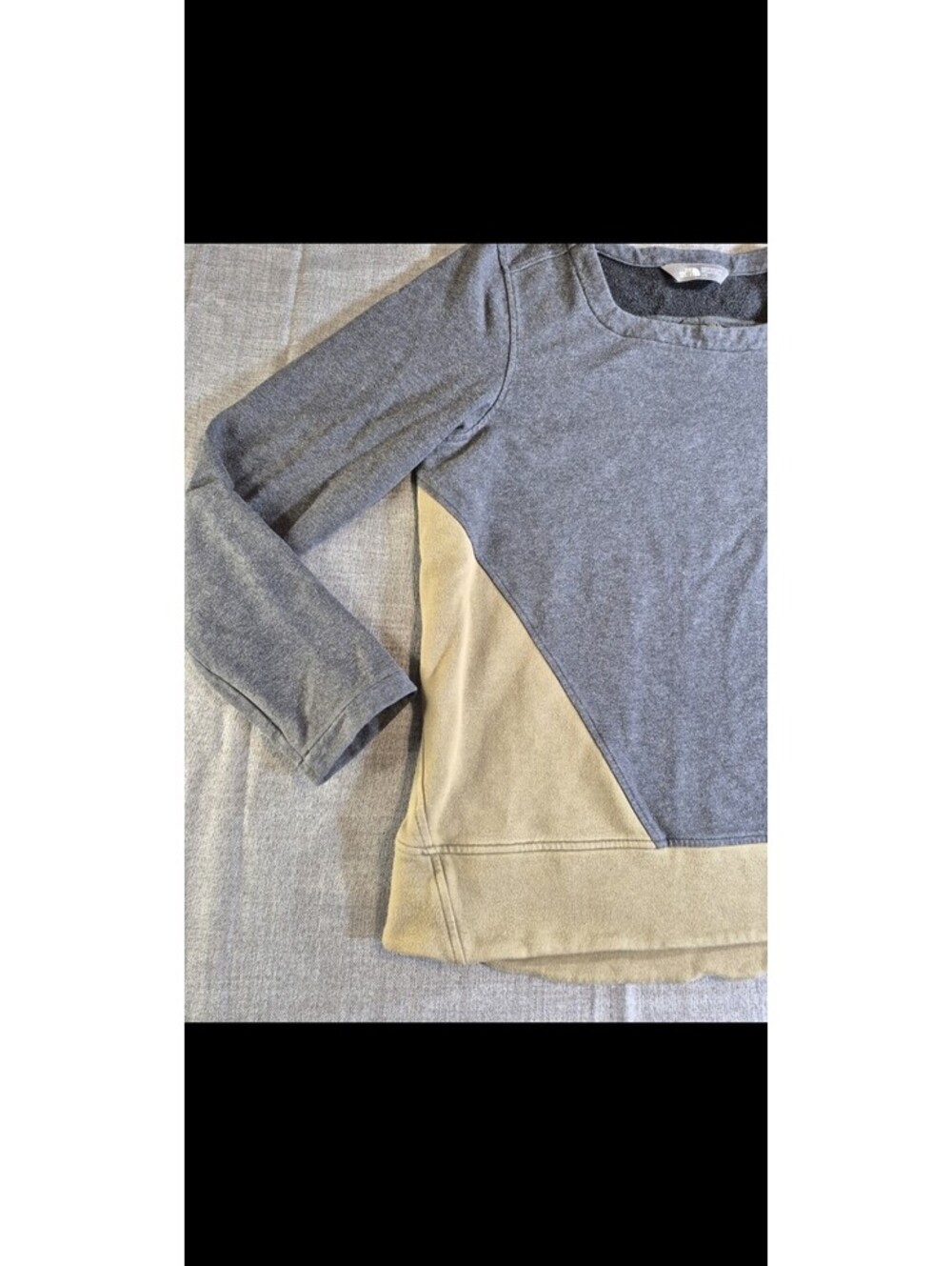 The North Face EZ Colorblock Pullover Sweatshirt Women's Large Gray Taupe - Picture 3 of 8